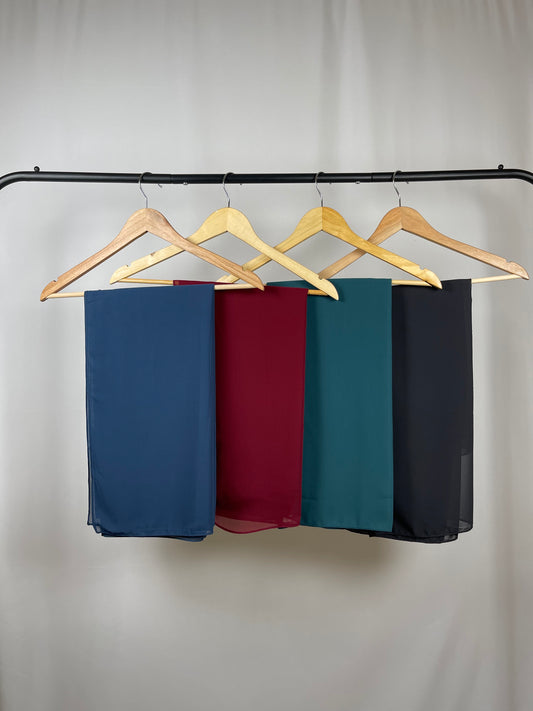 LIGHTWEIGHT AND PLAIN BASIC CHIFFON HIJABS