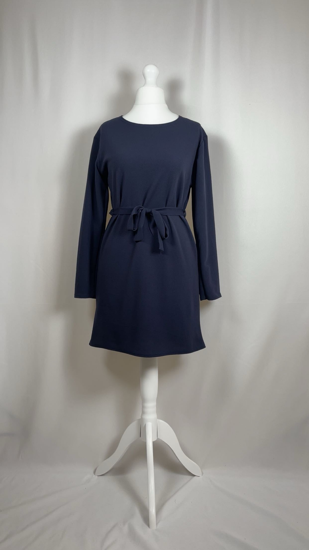 NAVY LONG SLEEVE BELTED CO ORD SET