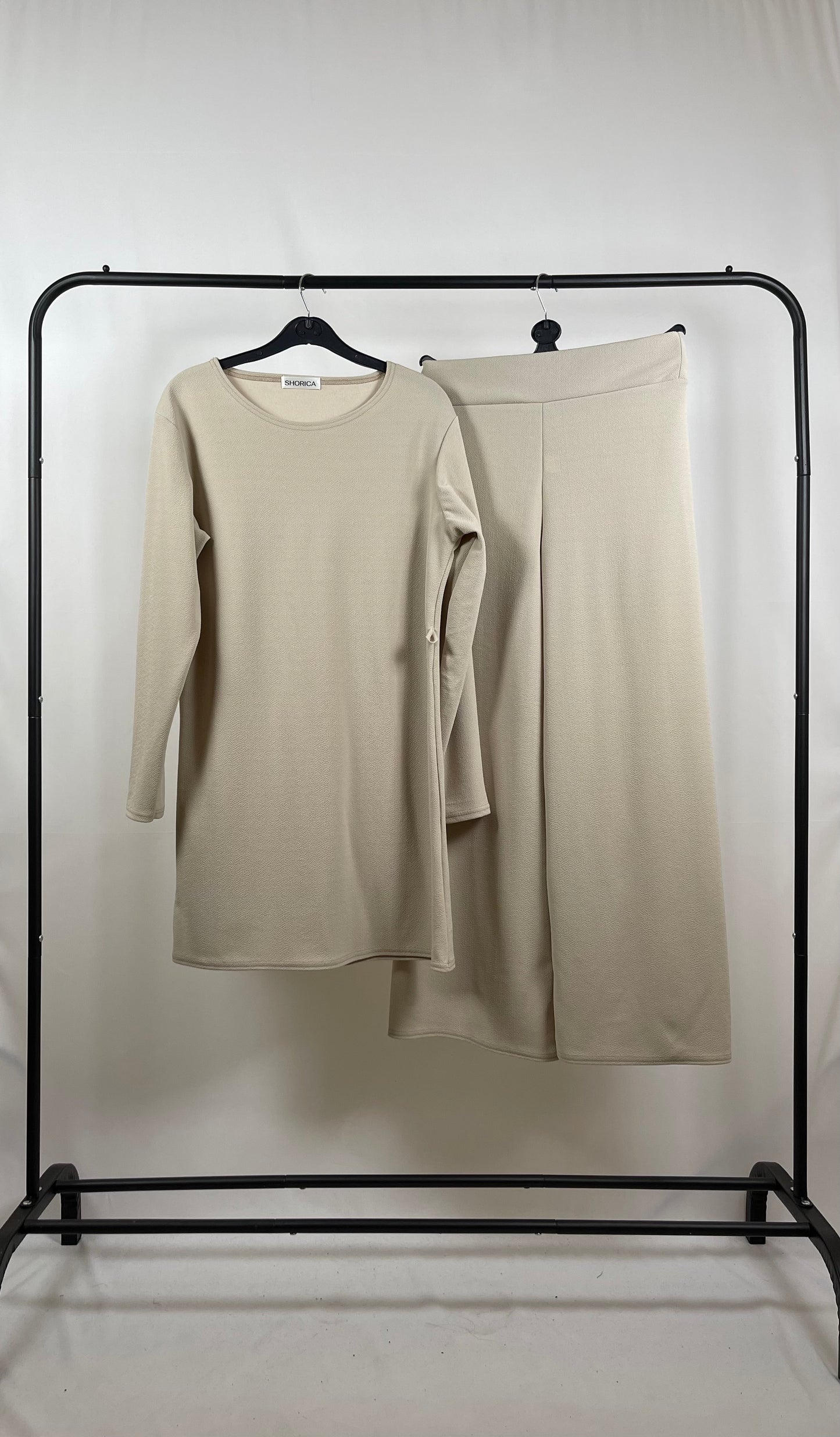 STONE LONG SLEEVE BELTED CO ORD SET